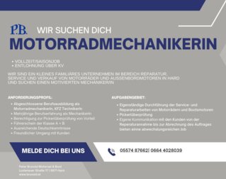 Stellenanzeige von Peter Brunold Motorrad & Boot