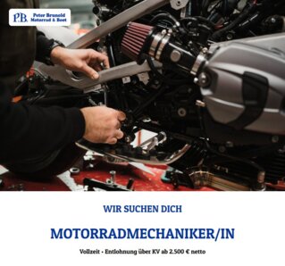 Stellenanzeige von Peter Brunold Motorrad & Boot